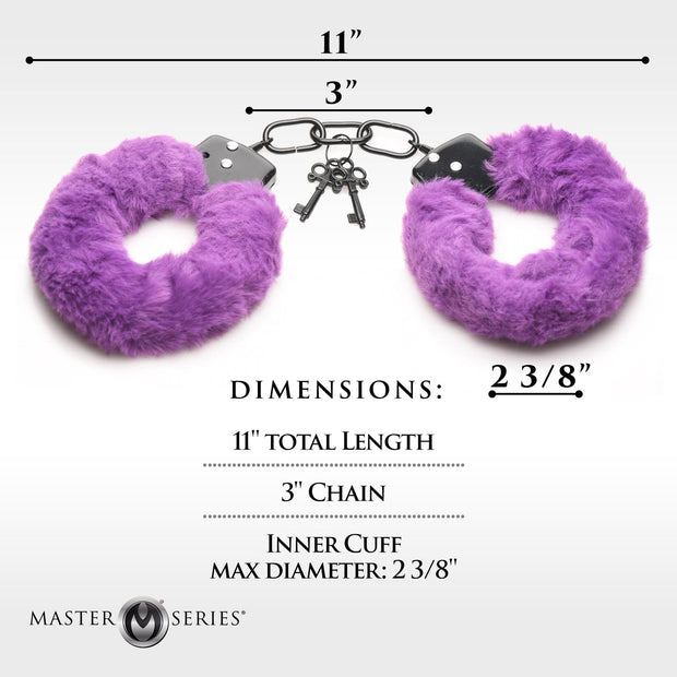 XR Brands - Cuffed In Fur Handschellen - Lila
