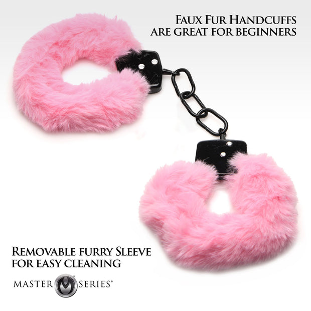 XR Brands - Cuffed in Fur Handschellen - Rosa
