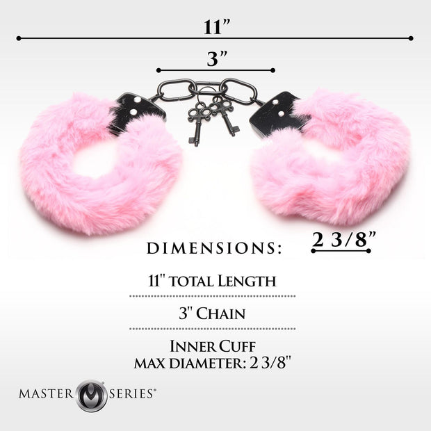 XR Brands - Cuffed in Fur Handschellen - Rosa