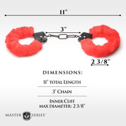 XR Brands - Cuffed in Fur Handschellen - Rot