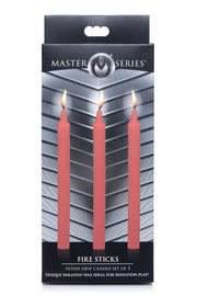 XR Brands - Fire Sticks Fetisch-Tropfkerzen - Rot