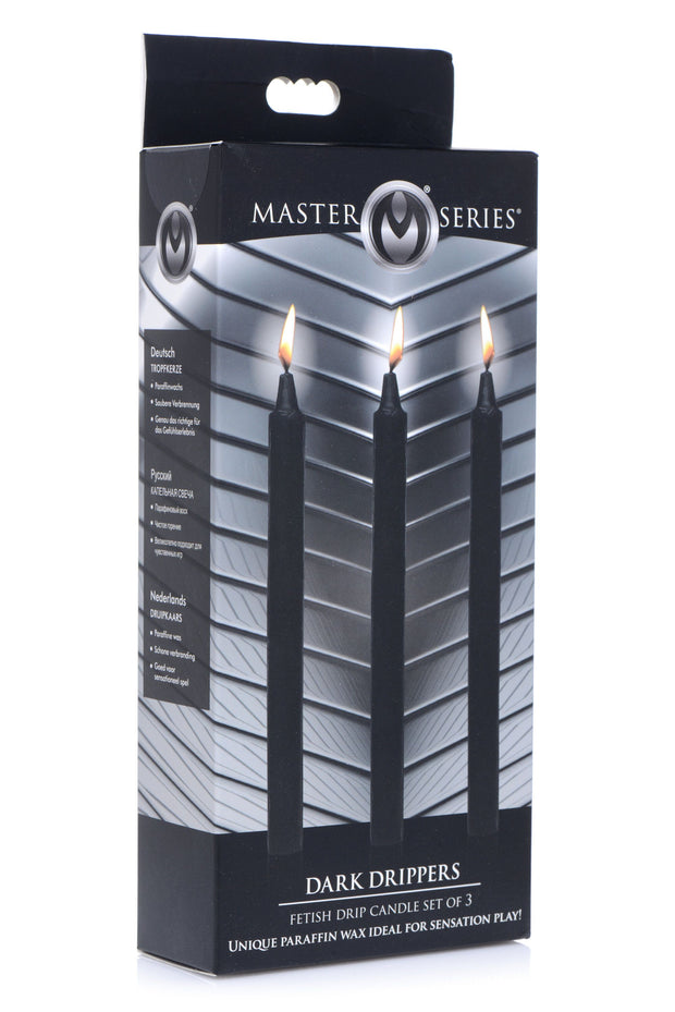 XR Brands - Dark Drippers Fetisch-Tropfkerzen - Schwarz
