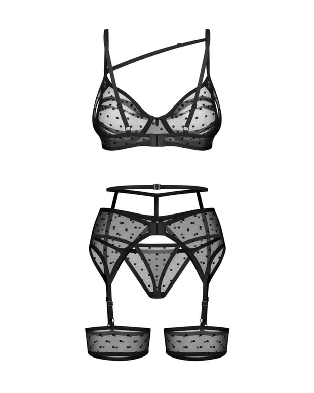 Obsessive - Nuites Dreiteiliges Set - Schwarz