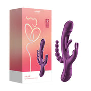 HoneyPlayBox - Trilux Kinky Finger Rabbit Vibrator - Lila