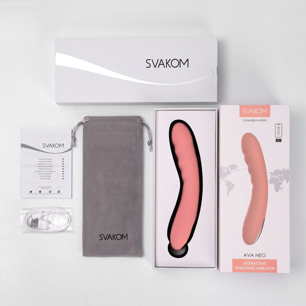 SVAKOM - Ava Neo Interaktiver Stoßvibrator - Pfirsich