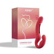 HoneyPlayBox - App-gesteuerter Paarvibrator ohne Gurt - Rot