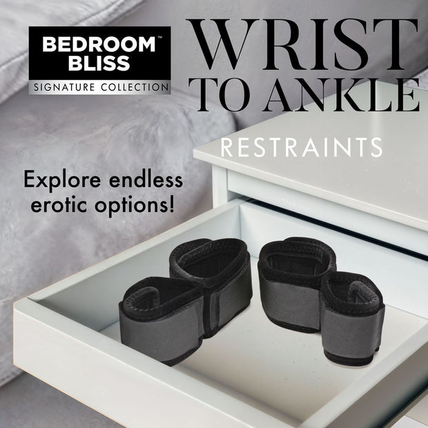 XR Brands - Hand- und Fußfesseln - Schwarz