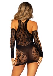 Leg Avenue – Minikleid mit passenden Handschuhen