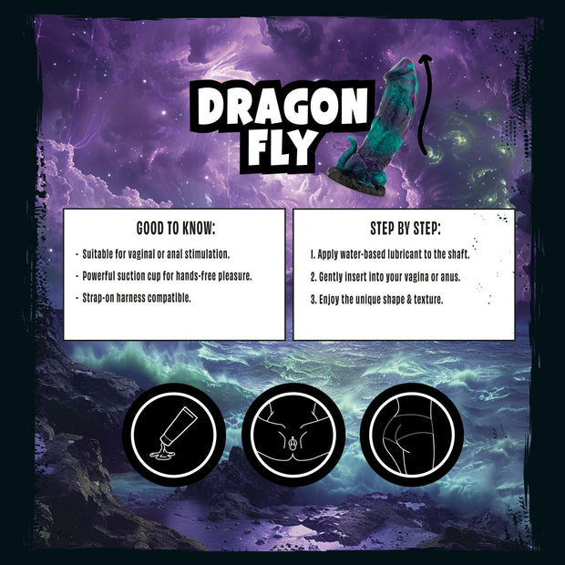 Mythical Mates - Dragonfly Dildo Lila & Grün