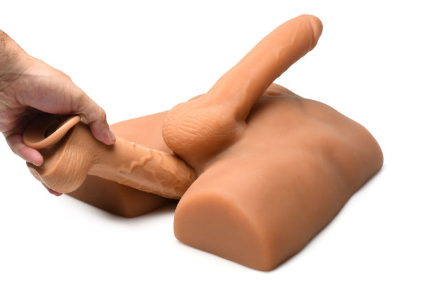 JOCK - Ass Masturbator mit Biegsamem Dildo - Mittlerer Hautto