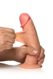JOCK - Real Skin Vibrierender Dildo - 20 cm & Helle Silikonhaut