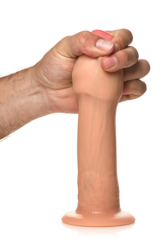 JOCK - Real Skin Vibrierender Dildo - 20 cm & Helle Silikonhaut