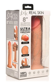 JOCK - Real Skin Vibrierender Dildo - 20 cm & Helle Silikonhaut