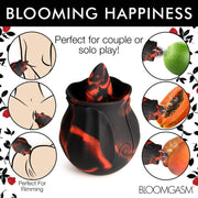 BLOOMGASM - Black Kiss Rimmende Rosen-Vibrator - Rot/Schwarz