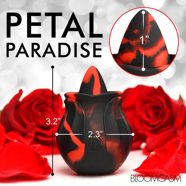 BLOOMGASM - Black Kiss Rimmende Rosen-Vibrator - Rot/Schwarz