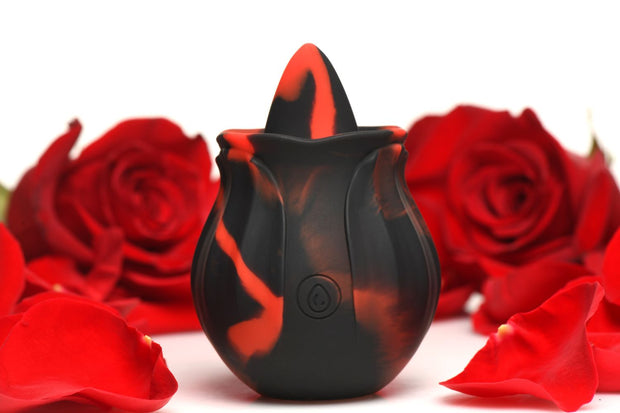 BLOOMGASM - Black Kiss Rimmende Rosen-Vibrator - Rot/Schwarz