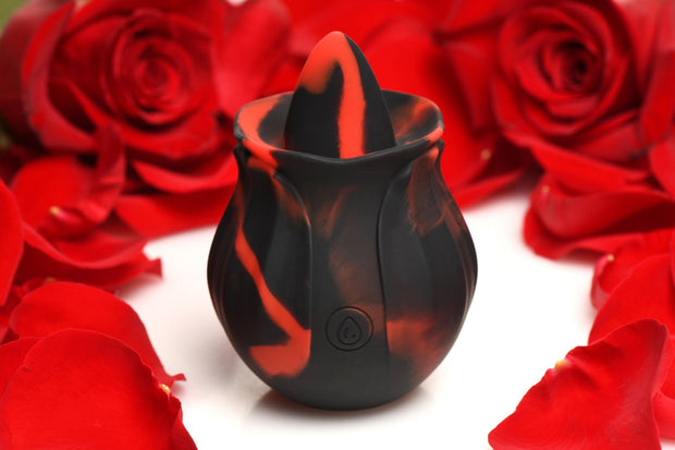 BLOOMGASM - Black Kiss Rimmende Rosen-Vibrator - Rot/Schwarz