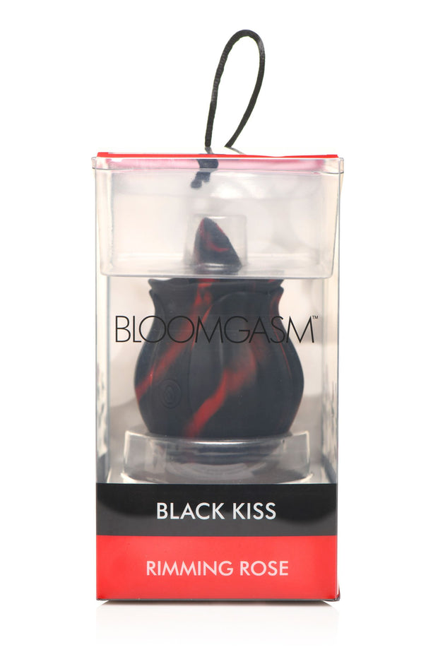 BLOOMGASM - Black Kiss Rimmende Rosen-Vibrator - Rot/Schwarz
