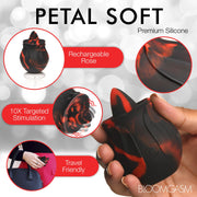 BLOOMGASM - Black Kiss Rimmende Rosen-Vibrator - Rot/Schwarz