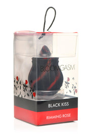 BLOOMGASM - Black Kiss Rimmende Rosen-Vibrator - Rot/Schwarz