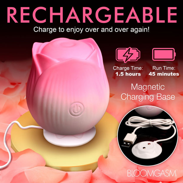 BLOOMGASM - Pulsing Petals Stimulator Pulsierende Rosen-Vibrator - Rosa