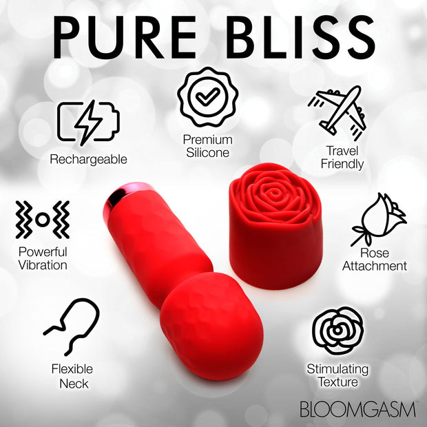 BLOOMGASM – Pleasure Rose Mini-Wand-Vibrator – Rot