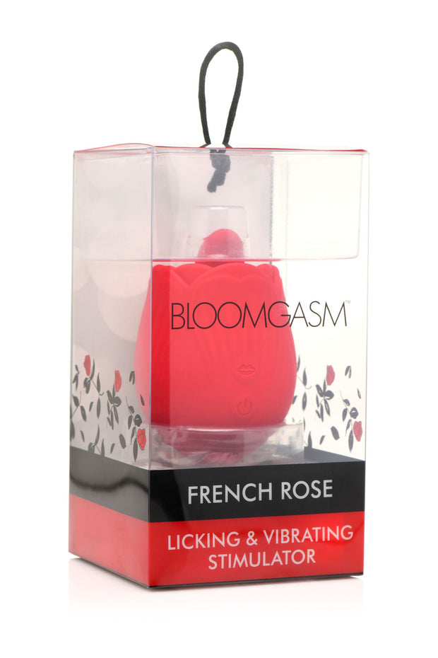 BLOOMGASM - French Rose Leck- und Vibrationsstimulator - Rot