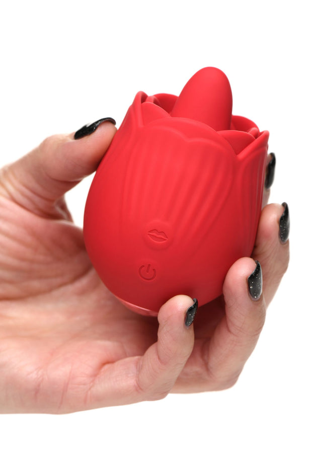 BLOOMGASM - French Rose Leck- und Vibrationsstimulator - Rot