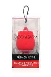 BLOOMGASM - French Rose Leck- und Vibrationsstimulator - Rot