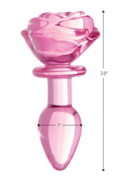 BOOTY SPARKS - Glas-Rosen Analplug Klein - Rosa