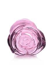 BOOTY SPARKS - Glas-Rosen Analplug Klein - Rosa