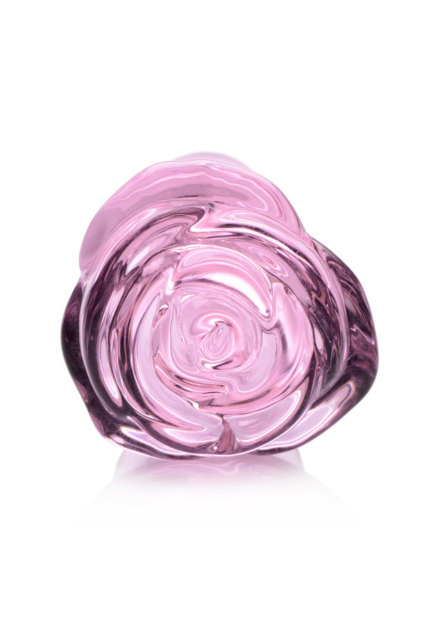 BOOTY SPARKS - Glas-Rosen Analplug Klein - Rosa