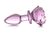 BOOTY SPARKS - Glas-Rosen Analplug Klein - Rosa