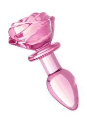 BOOTY SPARKS - Glas-Rosen Analplug Klein - Rosa