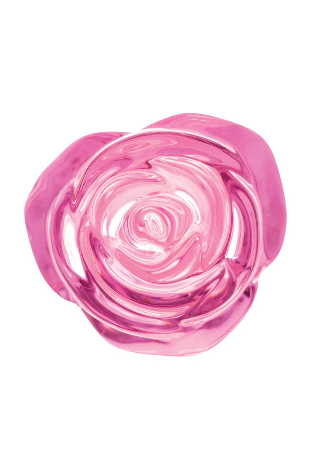 BOOTY SPARKS - Glas-Rosen Analplug Klein - Rosa