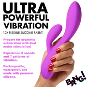 BANG! - Flexibler Rabbit Vibrator Doppelte Stimulation - Lila