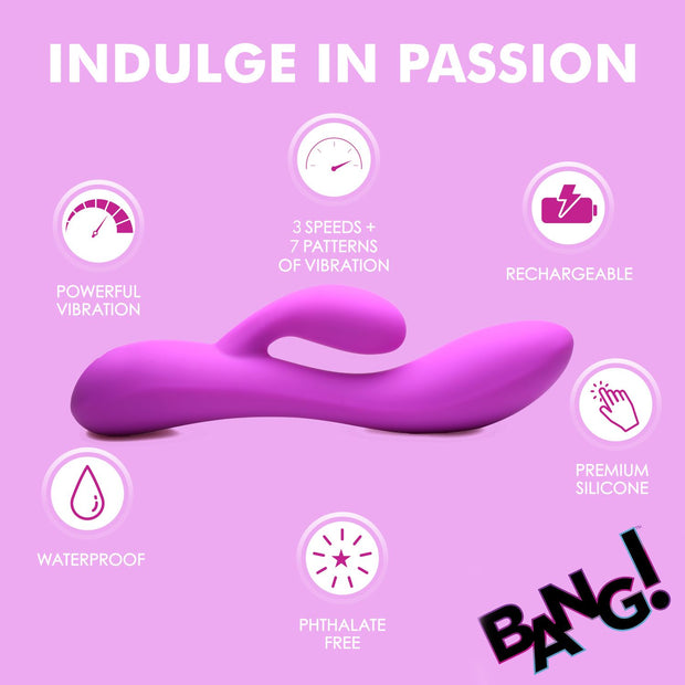 BANG! - Flexibler Rabbit Vibrator Doppelte Stimulation - Lila