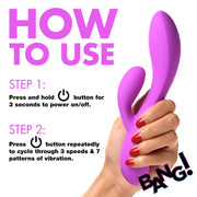 BANG! - Flexibler Rabbit Vibrator Doppelte Stimulation - Lila
