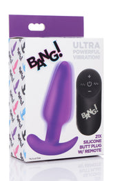 BANG! - Vibrations-Buttplug mit Fernbedienung - Lila