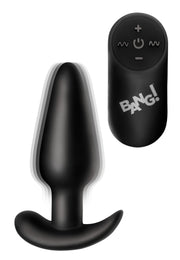 BANG! - Vibrations-Buttplug mit Fernbedienung -Schwarz