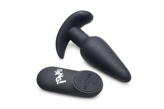 BANG! - Vibrations-Buttplug mit Fernbedienung -Schwarz