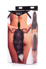 TAILZ - Fuchs Schwanz Analplug - Schwarz/Weiß
