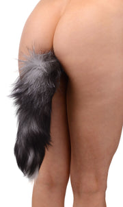 TAILZ - Fuchs Schwanz Analplug - Schwarz/Weiß