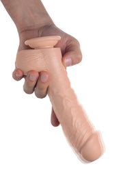 Loadz - Vibrierender Spritzdildo - 21,5 cm & Helle Farbe