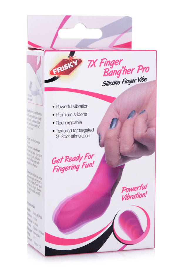 FRISKY - Finger Bang Her Pro Finger Vibrator - Rosa