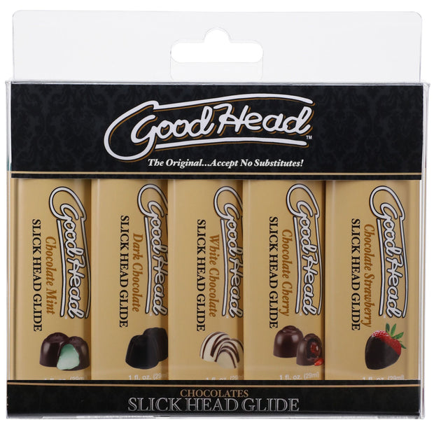 Doc Johnson - GoodHead Slick Head Glide Schokolade - 5er-Pack 30 ml