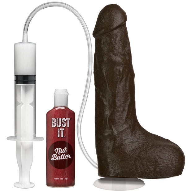 Doc Johnson -Bust It Spritzender Realistischer Penis - Schokolade
