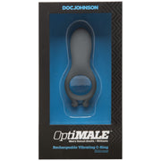 Doc Johnson - OptiMALE Wiederaufladbarer Vibrations-Cockring - Grau