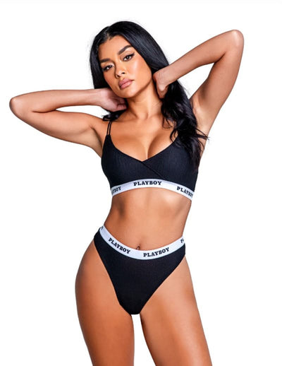 Playboy Lingerie - Lifestyle 2-teilige Set - Schwarz
