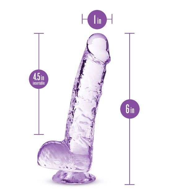 B Yours - Naturally Yours Crystalline Dildo Amethyst